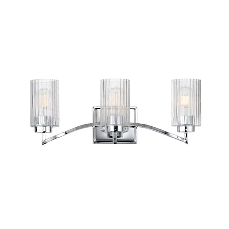 Maxim Lighting Rigata 3-Light Bath Vanity, Polished Nickel 21373CRPN